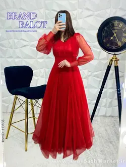 لباس مجلسی گل سرخ کد 52183
