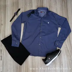 پیراهن مردانه آبی مدل Miad