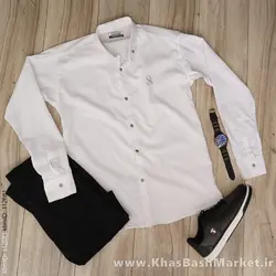 پیراهن سفید مردانه مدل Yazdan