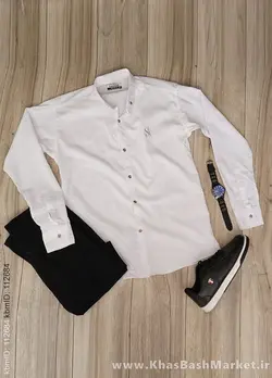 پیراهن سفید مردانه مدل Yazdan