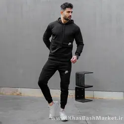 ست هودی شلوار جیب پاکتی نایک مشکی مردانه مدلNIVANO