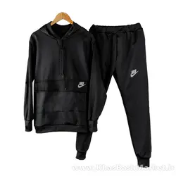 ست هودی شلوار جیب پاکتی نایک مشکی مردانه مدلNIVANO