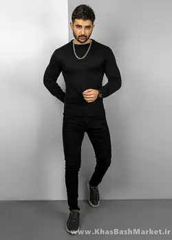 پلیور زاپ دار مشکی(T) مردانه مدلDeta