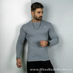 پلیور زاپ دار طوسی (T)مردانه مدلDeta
