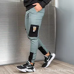 شلوار اسلش مردانه مشکی طوسی مدل Radan