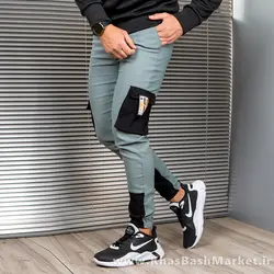 شلوار اسلش مردانه مشکی طوسی مدل Radan