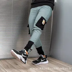 شلوار اسلش مردانه مشکی طوسی مدل Radan