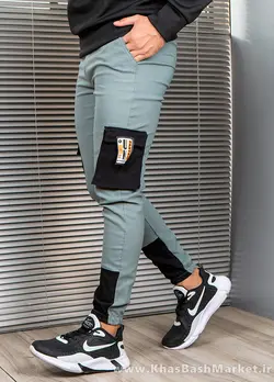 شلوار اسلش مردانه مشکی طوسی مدل Radan