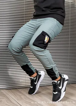 شلوار اسلش مردانه مشکی طوسی مدل Radan