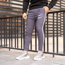 اسلش دو نایک خط دار مردانه طوسی مدلTimon