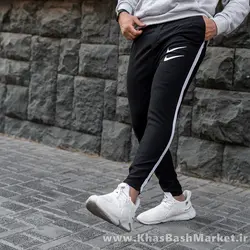 اسلش دو نایک خط دار مردانه مشکی مدلTimon