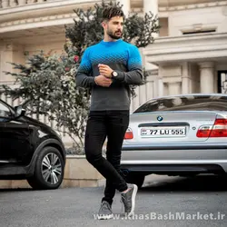 پلیور مشکی آبی مردانه مدلShatel