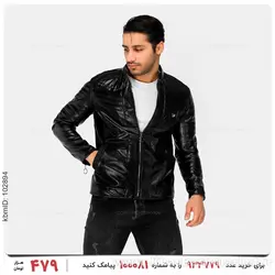 کاپشن چرمی مردانه Damon مدل 24505