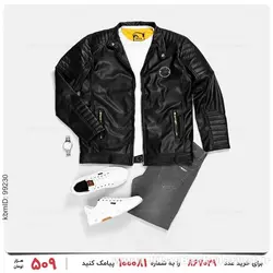 کاپشن چرمی مردانه Damon مدل 24296