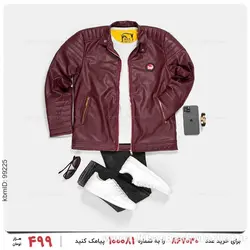 کاپشن چرمی مردانه Damon مدل 24295