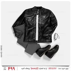 کاپشن چرمی مردانه Karen مدل 23344