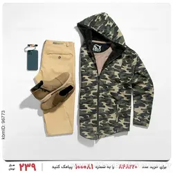 سویشرت ارتشی مردانه مدل 23388