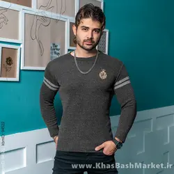 پلیور مردانه ذغالی مدل Akar