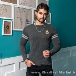 پلیور مردانه ذغالی مدل Akar