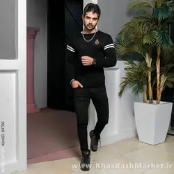 پلیور مردانه مشکی مدل Akar