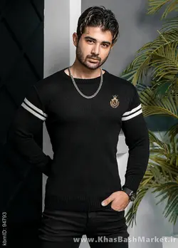 پلیور مردانه مشکی مدل Akar