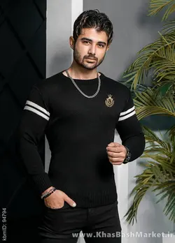 پلیور مردانه مشکی مدل Akar