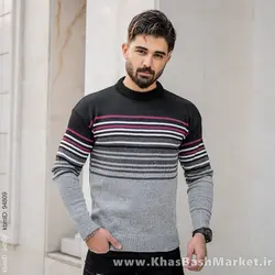 پلیور راه راه خط قرمز مردانه مدل Nahed