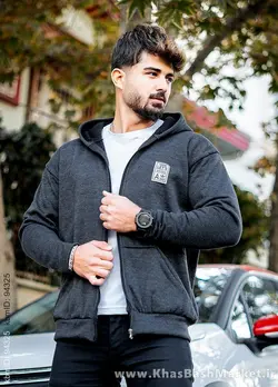 سوییشرت ذغالی مردانه مدل A2021