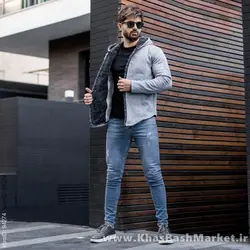 شنل مردانه ورساچه طوسی تیره مدلsogi