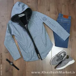 شنل مردانه ورساچه طوسی تیره مدلsogi