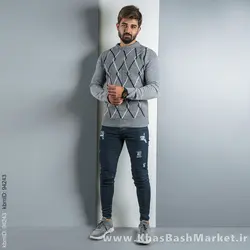 پلیور مردانه (T) طوسی مدل Fartash