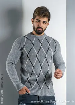 پلیور مردانه (T) طوسی مدل Fartash