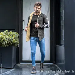 شنل مردانه خزدار ذغالی مدل Armano