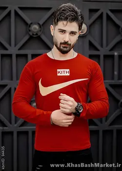 تیشرت آستین بلند مردانه Nike قرمز مدل A77