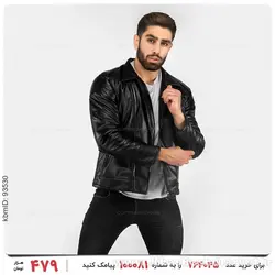کاپشن چرم مردانه Alvin مدل 23543