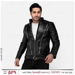 کاپشن چرمی مردانه Kiyan مدل 23721