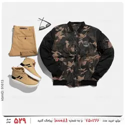 کاپشن ارتشی مردانه مدل 24074