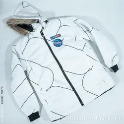 کاپشن مردانه سفید مدل Nasa