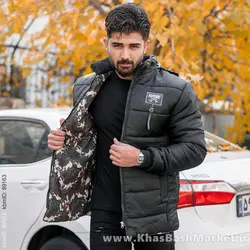 کاپشن مردانه مشکی مدل Faded