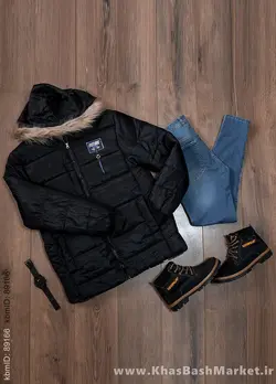 کاپشن مردانه مشکی مدل Faded
