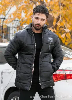 کاپشن مردانه مشکی مدل Faded
