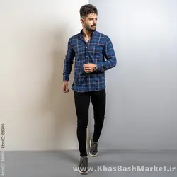 پیراهن راه راه مردانه (T) سرمه ای مدل arshia