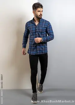 پیراهن راه راه مردانه (T) سرمه ای مدل arshia