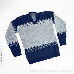 پلیور مردانه سرمه ای طوسی مدل lizan