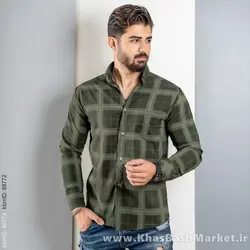 پیراهن مردانه راه راه سبز (T) مردانه مدل makio