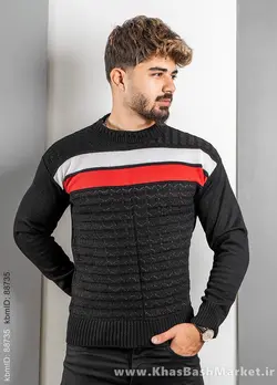 پلیور مردانه (T) یقه گردمدل Ariya	 رنگ مشکی