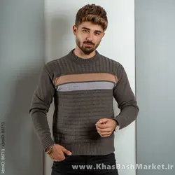 پلیور مردانه (T) یقه گردمدل Ariya	 رنگ دودی