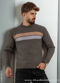 پلیور مردانه (T) یقه گردمدل Ariya	 رنگ دودی