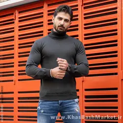 پلیور یقه اسکی قهوه ای(T) مردانه مدلborin