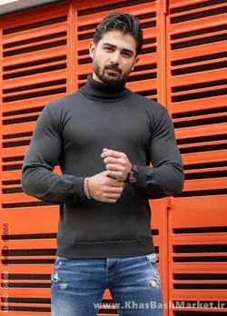 پلیور یقه اسکی قهوه ای(T) مردانه مدلborin